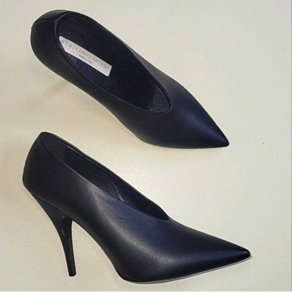 STELLA MCcartney BLACK Scarpo Sligo V VAMP PUMPS Size 9